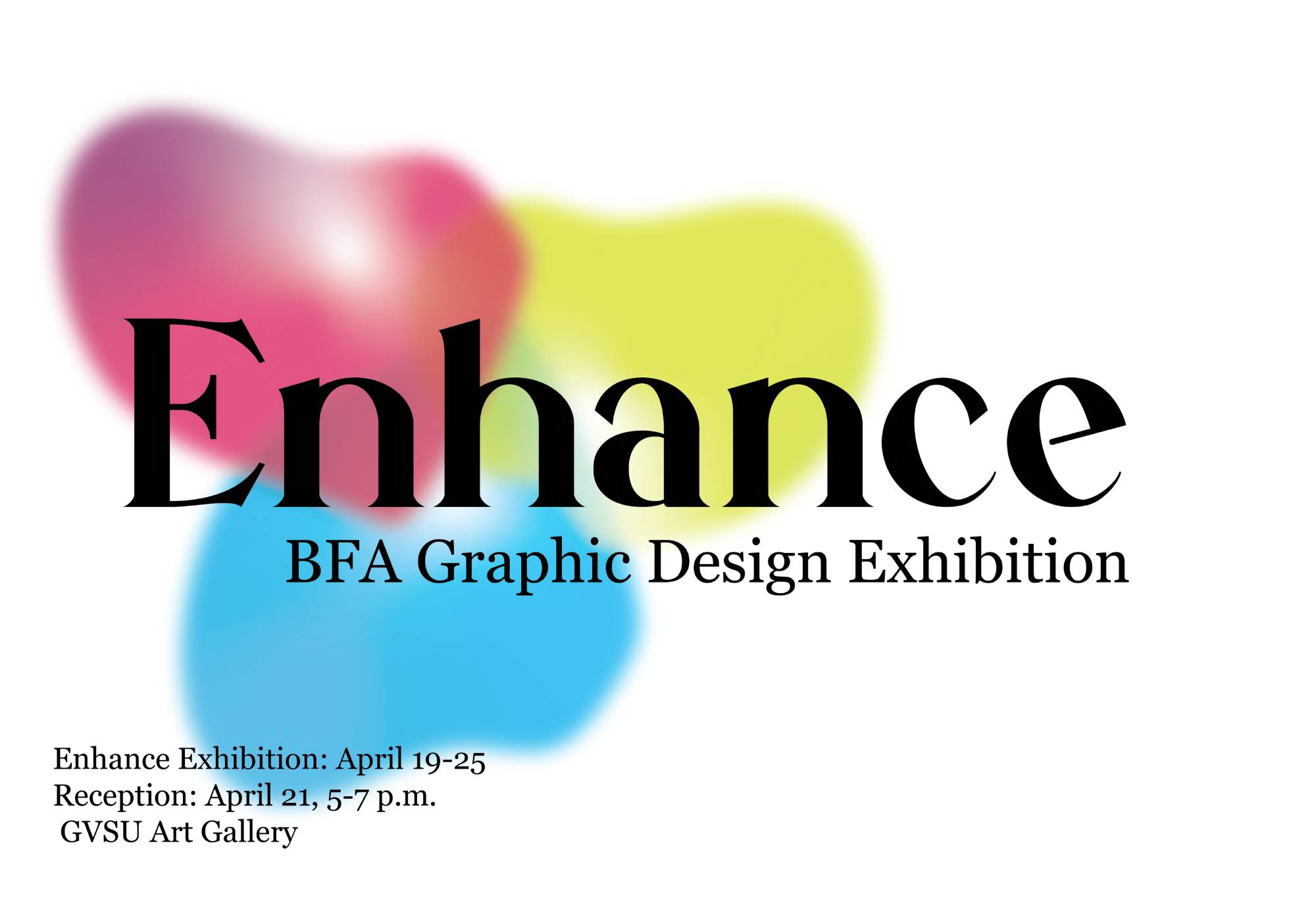 enhance BFA graphic design student exhibition